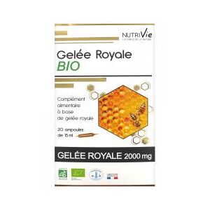 Nutrivie Gelee Royale Bio 20 Ampoules - Boîte 20 Ampoules de 15 ml