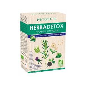 Phytoceutic Herbadetox 12 Plantes Actives Bio 20 Ampoules - Boîte 20 ampoules de 10 ml