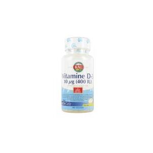 Vitamine D-3 10 µg (400 IU) 100 Gélules - Boîte plastique 100 gélules