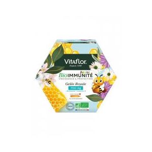 Vitaflor BioImmunite Gelee Royale Bio 700 mg Junior 14 Unicadoses - Boîte 14 unicadoses de 10 ml