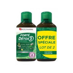 Forte Pharma Forte Detox 5 Organes Lot de 2 x 500 ml - Lot 2 x 500 ml