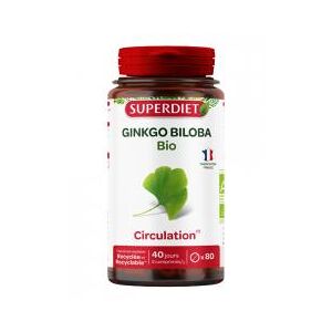 Superdiet Ginkgo Biloba Bio 80 Comprimes Pot 80 comprimes