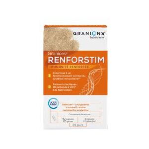 Granions Renforstim 40 Capsules + 20 Gélules - Boîte 40 capsules + 20 gélules - Publicité