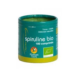 Flamant Vert Spiruline Bio 180 Comprimes de 500 mg - Boîte 180 comprimes
