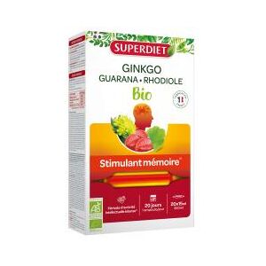 Superdiet Ginkgo Boost Bio 20 Ampoules - Boîte 20 ampoules de 15 ml