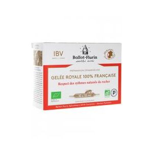 Ballot-Flurin Preparation Dynamisee Bio Gelee Royale 100% Francaise 10 Ampoules - Boîte 10 ampoules de 10 ml