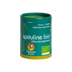 Flamant Vert Spiruline Bio Microgranules 120 Grammes - Pot 120 g