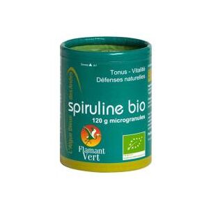 Flamant Vert Spiruline Bio Microgranules 120 Grammes - Pot 120 g