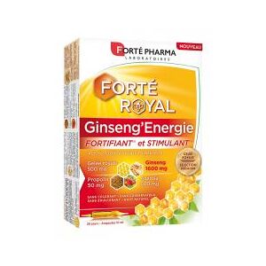 Forte Pharma Forte Royal Ginseng'Energie 20 Ampoules - Boîte 20 Ampoules de 10 ml