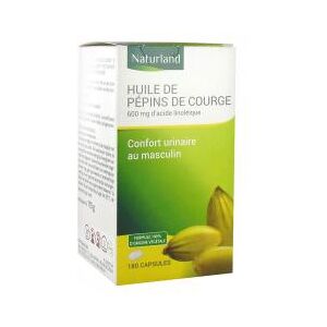 Naturland Huile de Pepins de Courge 180 Capsules - Pot 180 capsules