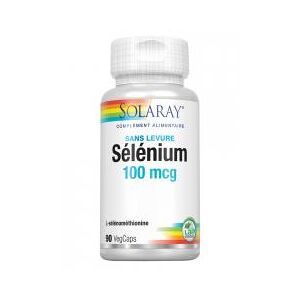 Solaray Selenium 100 mcg Sans Levure 90 VegCaps - Pot 90 VegCaps