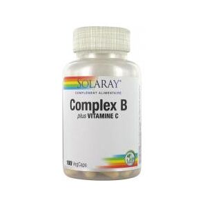 Solaray Complex B Plus Vitamine C 100 VegCaps - Pot 100 VegCaps