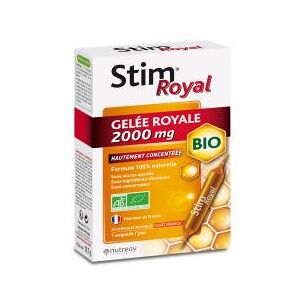 Nutreov Stim Royal Gelée Royale 2000 mg Bio 20 Ampoules - Boîte 20 ampoules de 15 ml - Publicité