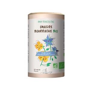 Phytoceutic Onagre Bourrache Bio 120 Capsules - Boîte distributrice 120 Capsules