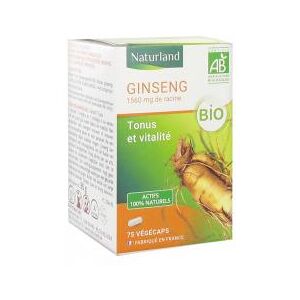 Naturland Ginseng Bio 75 Vegecaps - Pot 75 vegecaps