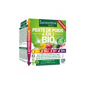 Santarome Bio Perte de Poids 4en1 Bio 120 Gelules - Boîte 120 gelules