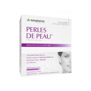 Arkopharma Perles de Peau Booster d'Éclat Anti-Âge 10 Flaconnettes - Boîte 10 flaconnettes de 25 ml - Publicité