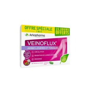 Arkopharma Veinoflux Jambes Legeres et Toniques 60 Gelules - Boîte 60 gelules