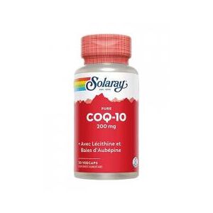 Solaray CoQ-10 200 mg 30 Capsules Végétales - Pot 30 Vegcaps