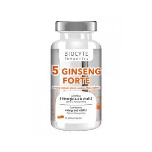 Biocyte Longevity 5 Ginseng Forte 40 Gelules - Pot 40 gelules