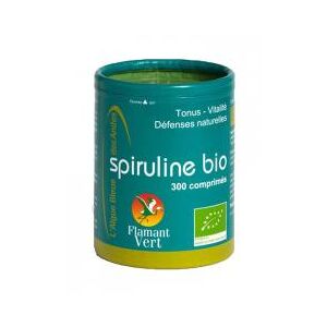 Flamant Vert Spiruline Bio 300 Comprimes de 500 mg - Pot 300 comprimes