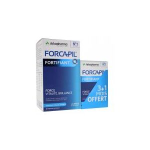 Arkopharma Forcapil Cheveux et Ongles 180 Gelules + 60 Gelules Offertes - Lot 1 boîte de 180 gelules + 1 boîte de 60 gelules