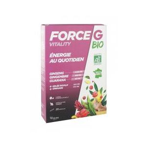 Vitavea Force G Vitality Énergie au Quotidien Bio 20 Ampoules - Boîte 20 ampoules de 10 ml