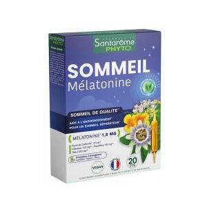 Santarome Phyto Sommeil Melatonine 20 Ampoules - Boîte 20 ampoules de 10 ml