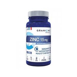 Granions Bisglycinate de Zinc 15 mg 60 Gelules Vegetales - Boîte 60 gelules