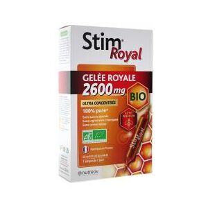 Nutreov Stim Royal Gelee Royale 2600 mg Bio 20 Ampoules - Boîte 20 ampoules de15 ml