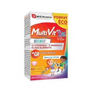 Forté Pharma MultiVit'Kids Défenses 60 Comprimés à Croquer - Boîte 60 comprimés à croquer