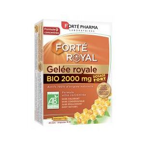 Forte Pharma Forte Royal Gelee Royale 2000 mg Bio 20 Ampoules - Boîte 20 ampoules de 10 ml