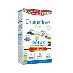 Superdiet Drainaflore Bio Detox 20 Ampoules Boite 20 ampoules de 15 ml