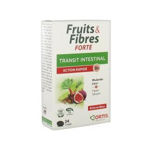 Ortis Fruits & Fibres Forte Transit Intestinal 24 Comprimes - Boîte 24 comprimes