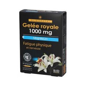 S.I.D Nutrition Oligoroyal Gelée Royale 1000 mg + Magnésium 20 Ampoules - Boîte 20 ampoules de 10 ml - Publicité