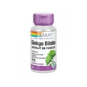Solaray Ginkgo Biloba 60 Capsules Végétales - Pot 60 capsules - Publicité