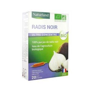 Naturland Radis Noir Bio 20 Ampoules Buvables de 10 ml - Boîte 20 ampoules de 10 ml