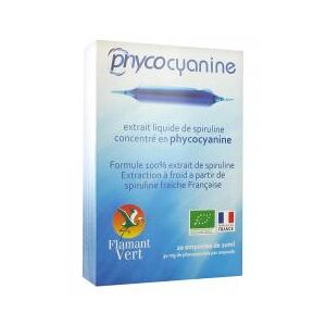Flamant Vert Phycocyanine Bio 20 Ampoules - Boîte 20 ampoules de 10 ml