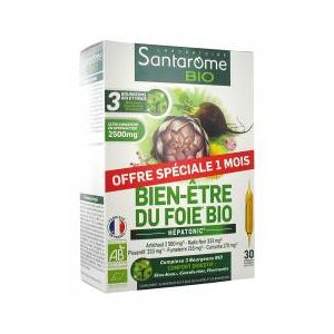 Santarome Bio Bien Etre du Foie Bio 30 Ampoules Boite 30 ampoules de 10 ml