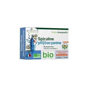 Les 3 Chênes Phyto Aromicell'R Spiruline Dosée en Phycocyanine Bio 20 Ampoules - Boîte 20 ampoules de 10 ml - Publicité