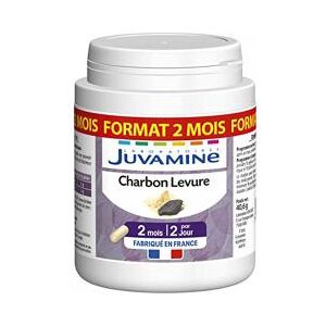 Juvamine Charbon Levure 120 Gelules - Pot 120 gelules