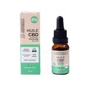 Laboratoire du Haut-Segala Huile CBD Spectre Large 4% Naturelle 15 ml - Flacon compte goutte 15 ml