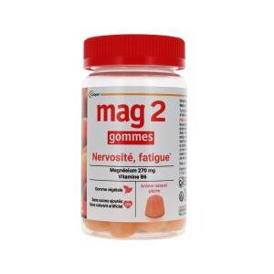 Mag 2 Gommes Nervosite Fatigue Peche 45 Gummies - Pot 45 gommes