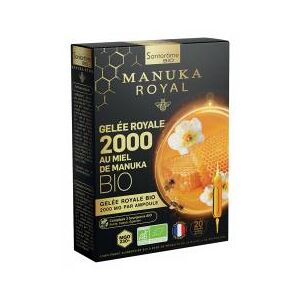Santarome Bio Gelee Royale 2000 Miel de Manuka Bio 20 Ampoules - Boîte 20 ampoules de 10 ml