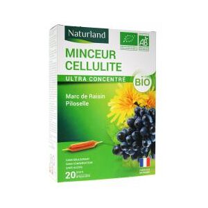 Naturland Minceur Cellulite Bio 20 Ampoules Buvables de 10 ml - Boîte 20 ampoules de 10 ml