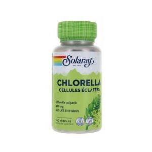 Solaray Chlorella - Chlorelle 100 Capsules Vegetales - Pot 100 capsules vegetales