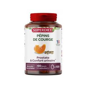 Superdiet Pépins de Courge 120 Capsules - Boîte 120 capsules - Publicité