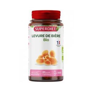 Superdiet Levure de Biere Bio 100 Gelules - Pot 100 gelules