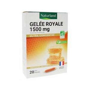 Naturland Gelee Royale Bio 20 Ampoules de 10 ml - Boîte 20 ampoules de 10 ml