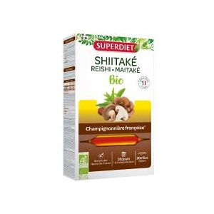 Superdiet Shiitake Reishi Maitake Bio 20 Ampoules - Boîte 20 ampoules de 15 ml